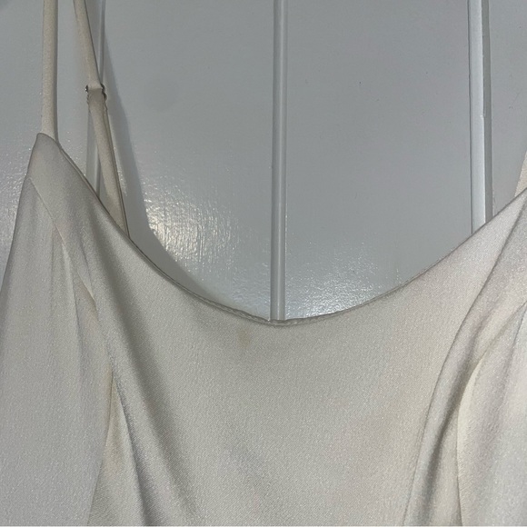 crepe-back satin spaghetti strap bridesmaid dress - Ivory - size 2 - Picture 3 of 4